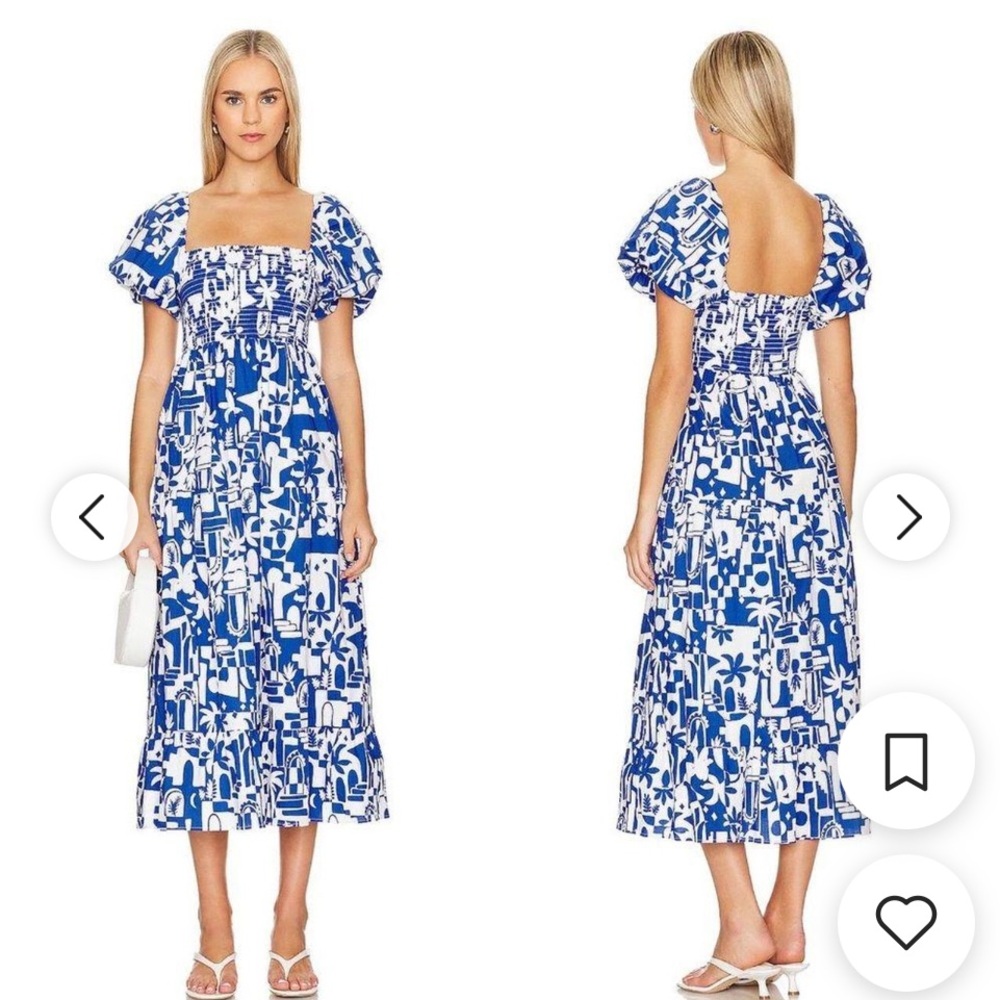 Show Me Your Mumu Blue and White Santorini Escape Printed Women's Dress - Picture 5 of 5